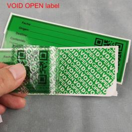 绿色VOID OPEN标签-打号码